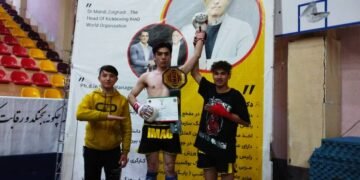 ایران‌ده‌گی کېک بوکس مسابقه سیده سرپل لیک بیر ییگیت قهرمان بۉلدی