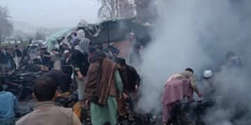 بدخشان ولایتی نینگ کشم تومنیده یوز بیرگن یانغینده 20 غرفه یانگن