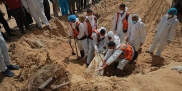 غزه‌ده ۱۴۰ کوپلب انسان کومیلگن عاموی قبر تاپیلگن