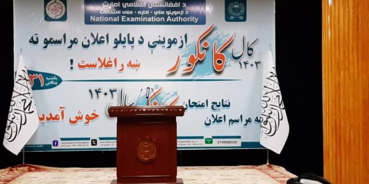 افغانستان‌ده بو ییل کانکور سیناوی نینگ نتیجه‌سی اعلام بۉلدی