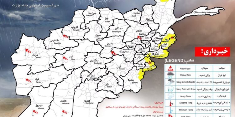 افغانستان ۱۰ ولایتیده هوا یاغیشی کوتیله