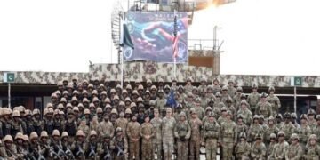 امریکا بیلن پاکستان افغانستان چیگره‌سی یقینیده حربی مشق یۉلگه قۉیدی