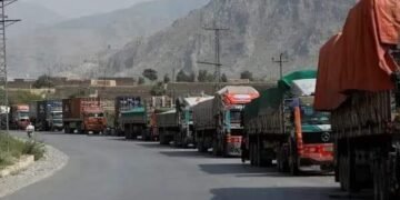 تورخم‌ده یوزلرچه یوک تاشووچی موتر تۉخته‌تیلیب قۉییلگن