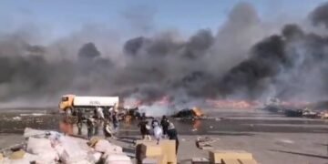 اسلام قلعه چیگره‌سیده‌گی یانغین عاقبتیده ۲۰۰ موتر آلاو آلگن