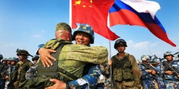 چین و روسیه مشترک حربی مشق اۉتکزدی‌لر