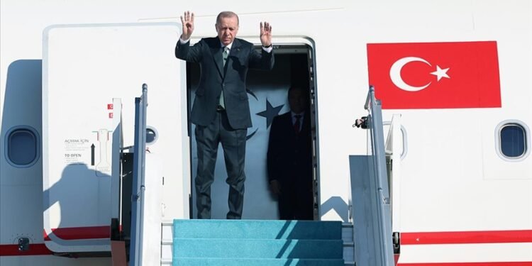 تورکیه جمهور باشلیغی رجب طیب اردوغان آذربایجان‌گه سفر قیلدی