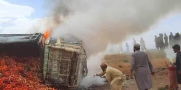 غزنی‌ده یوز بېرگن ترافیکی حادثه نتیجه‌سیده تۉرت کیشی جان بېردی