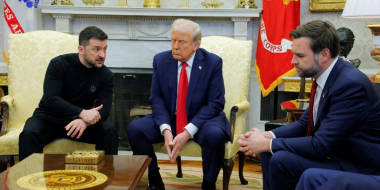 ترامپ و زیلینسکی سۉزلشووی؛ اوکراین جمهور باشلیغی دوشنبه کونی امریکا باره‌دی