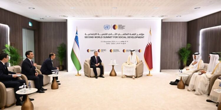 اۉزبېکستان و قطر دولت رهبرلری اۉرتهسیده اوچرهشوو اۉتکزیلدی