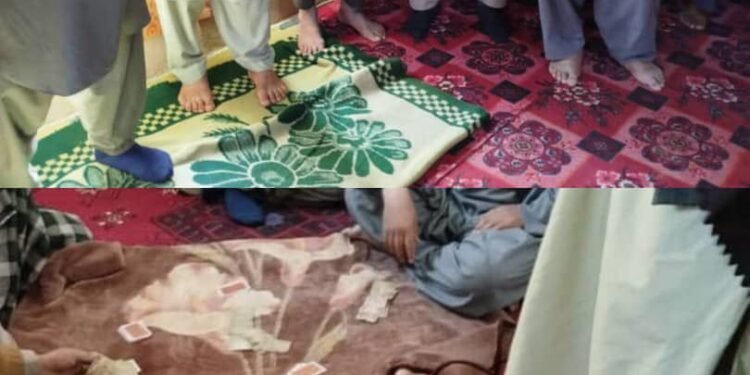 فاریاب ولایتی نینگ المار اولسوالیگیده قمار اۉینش عیبی بیلن آلتی کیشی قۉلگه آلیندی