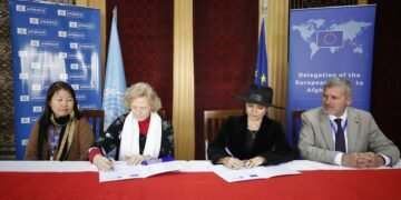 اروپا اتفاقی یونسکو بیلن افغانستانلیکلرگه مهارت اۉرگنیش ساحه‌سیده ینگی همکارلیک ریجه‌سینی امضالگن