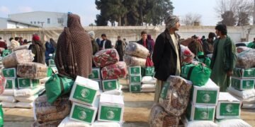 سعودیه عربستانی قندوز و تخار ولایتلریده آزیق-آوقت بسته‌لری ترقتدی