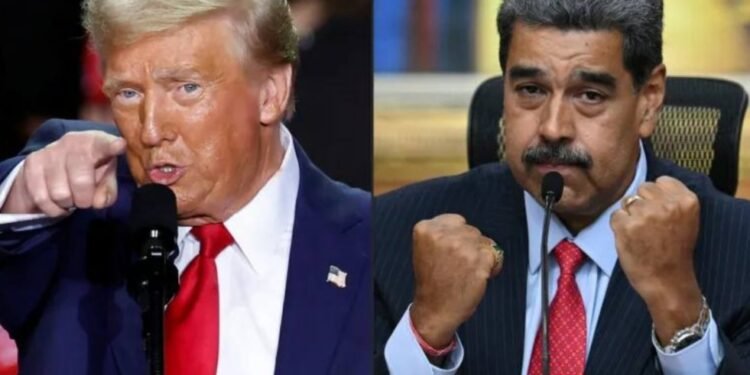 امریکا جمهور رییسی دونالد ترامپ ونزویلا جمهور رییسی نیکلاس مادرو و اونینگ خاتینی حبسگه آلینگنی حقیده خبر بېردی