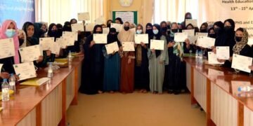 بلخ ولایتیده اۉنلب ساغلیق بۉلیمی خادملری اۉقیتیلگن