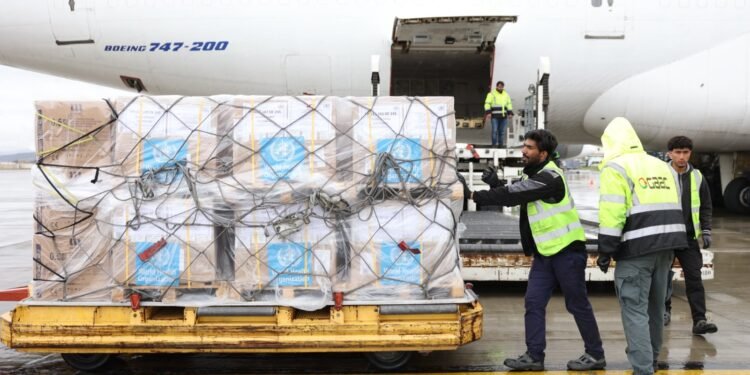 جهان ساغلیقنی سقلش تشکیلاتی افغانستان‌گه ینگی طبی یاردملر یېتیب کېلگنیدن خبر بېردی