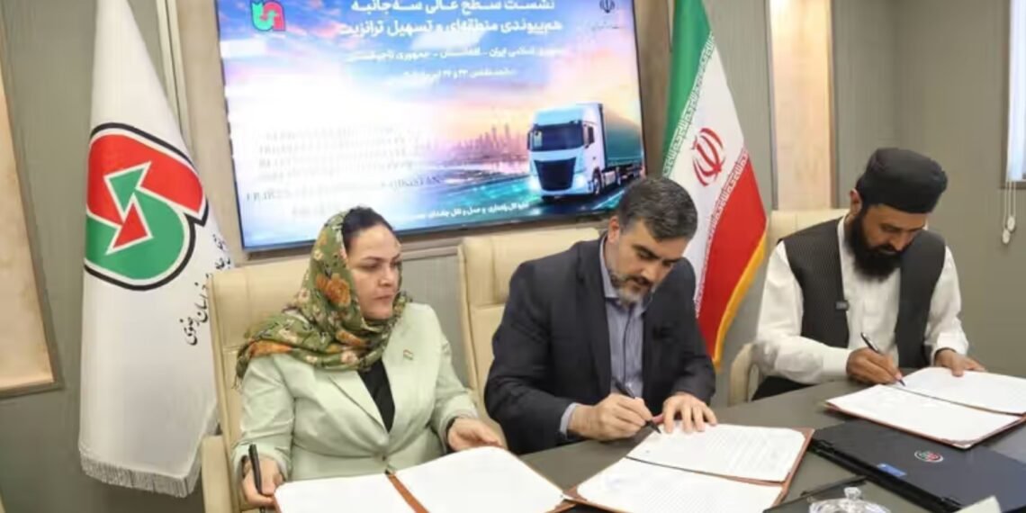 طالبان، ایران و تاجیکستان قوشمه ترانزیت لایحه‌سی شرطنامه‌سینی امضاله‌دی