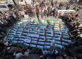 غزه‌ده تۉپراق آستیدن چیقریلگن یوزدن آرتیق کیشی‌نینگ جنازه‌ مراسمی اۉتکزیلدی